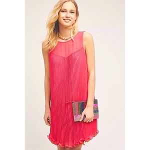 Anthropologie Maeve Layered Pink Pleat
Accordion Swing Dress size 0